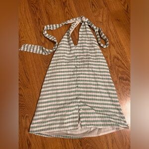 Lovers + Friends halter tie top poplin boho summer v neck soft lightweight small